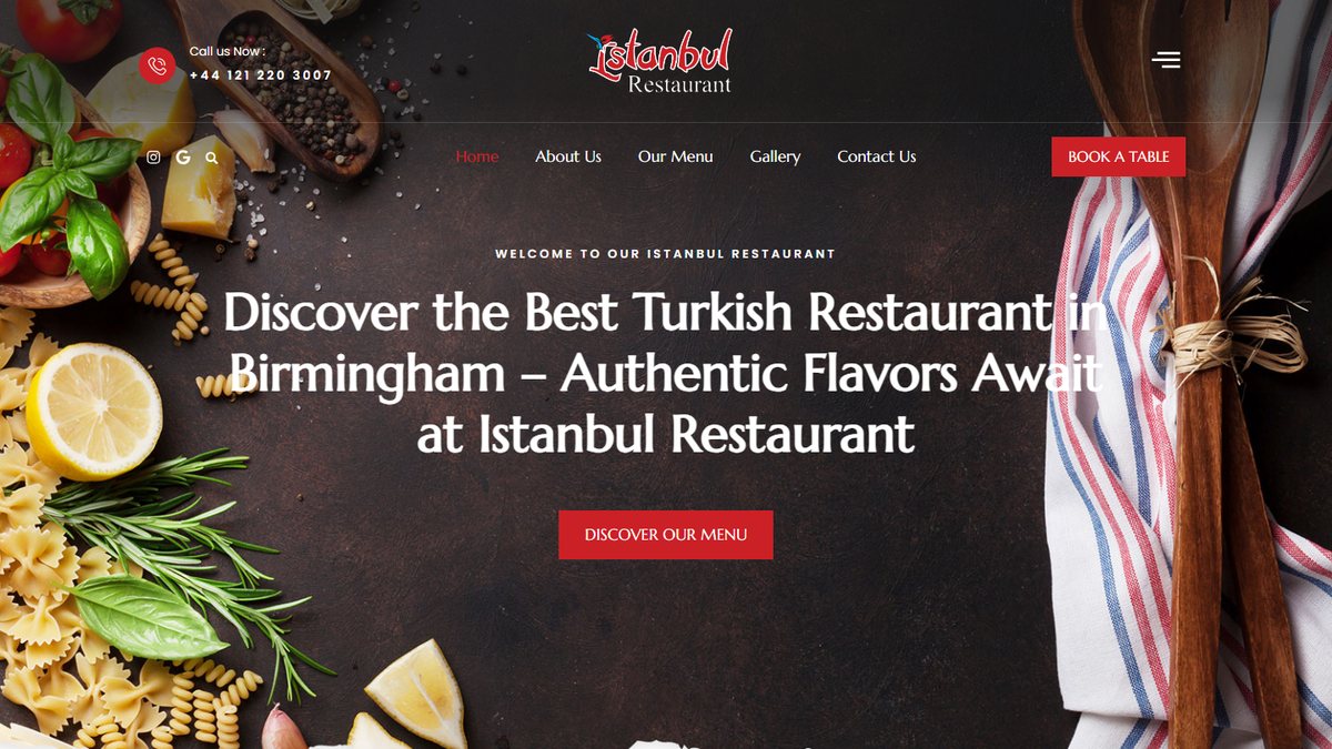 Homepage of istanbulrestaurantbirmingham.com — Istanbul Restaurant Birmingham